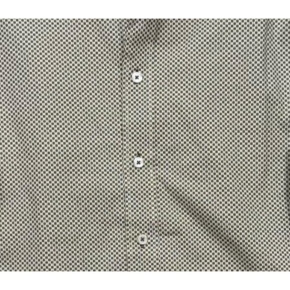Nick Graham Mens Stretch Modern Fit Long Sleeve Button-Up Shirt M Geometric - Picture 3 of 11
